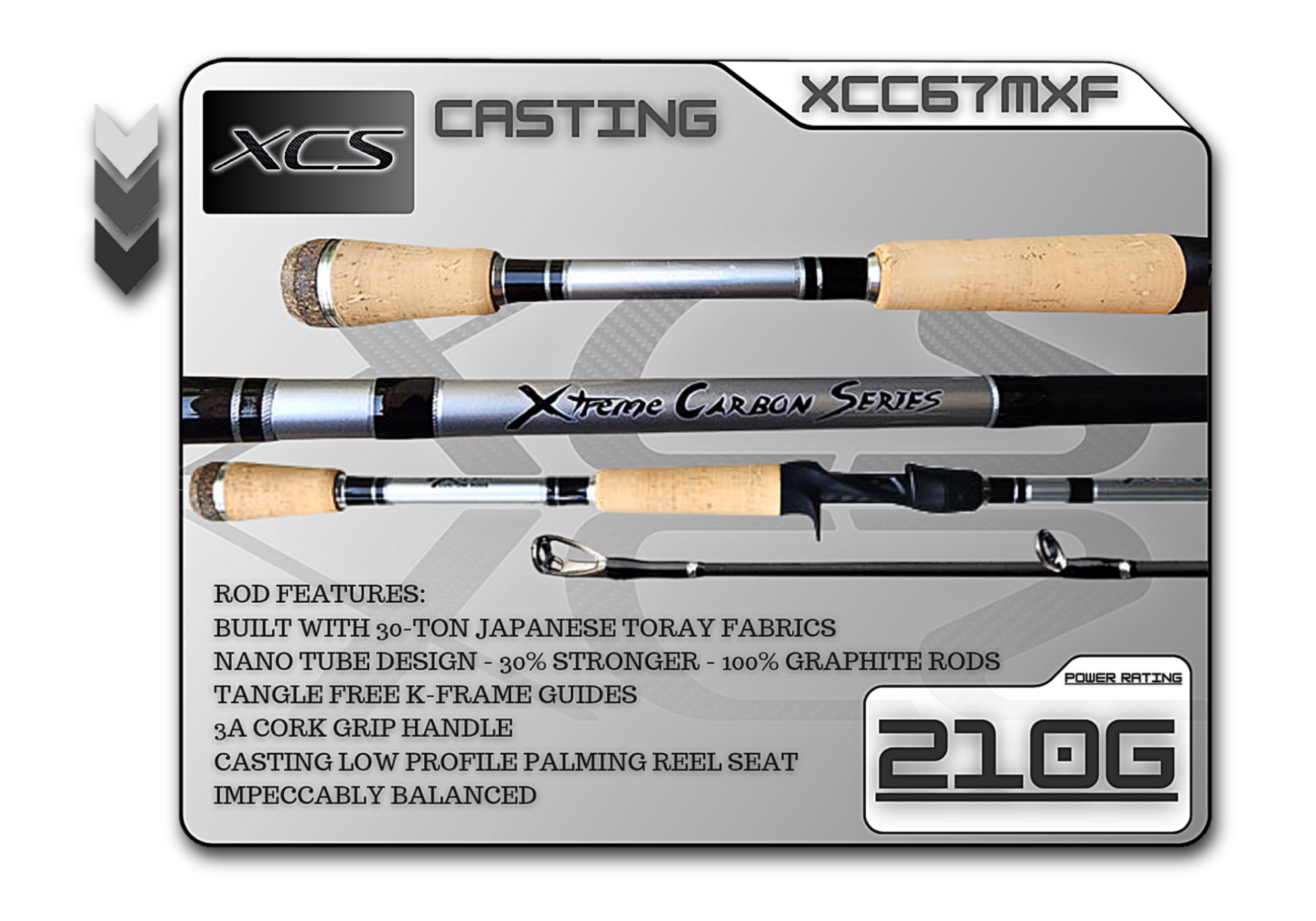 XCC67MXF (210G) 6'7" Medium X-Fast - Keep Casting Fishing & Outdoors