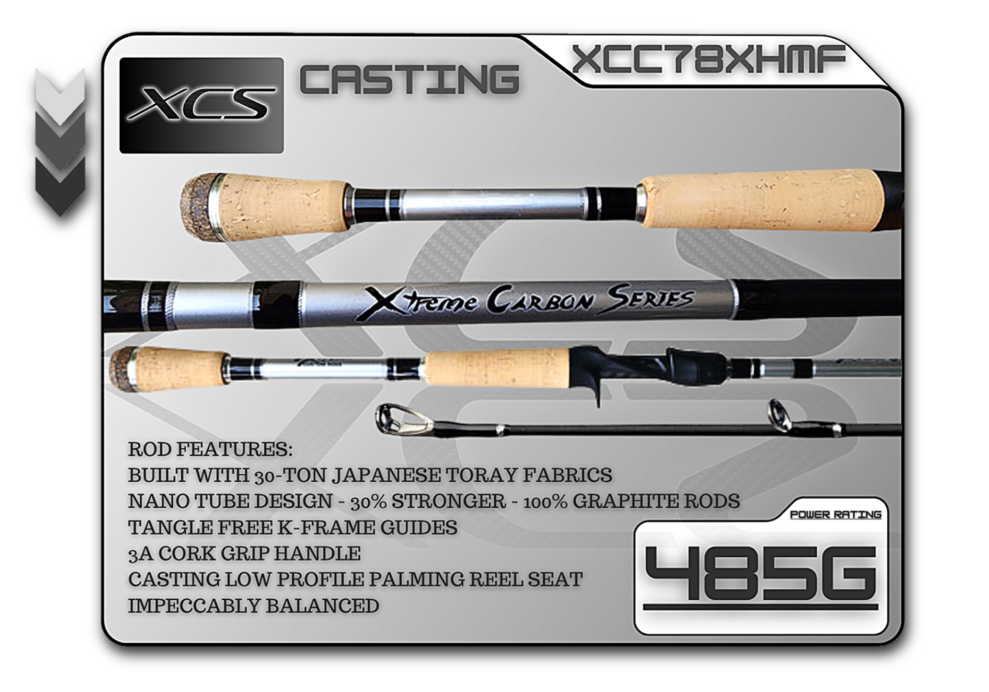 XCC78XHMF (485G) 7'8" Xtra Heavy Mod Fast - Keep Casting Fishing & Outdoors