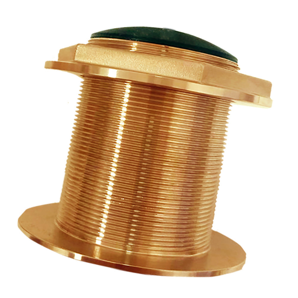 Echonautics Bronze Low-Profile Thru-Hull High-Frequency CHIRP Transducer - 1kW, 18° Tilt, 130-210kHz