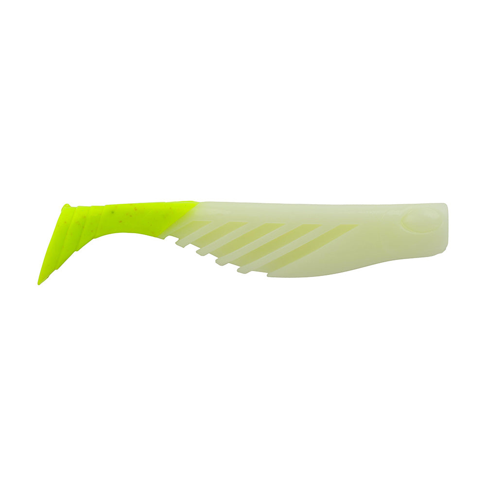 Berkley Gulp!® Saltwater Ripple Mullet - 3" - Glow/Chartreuse GSRM3-GC