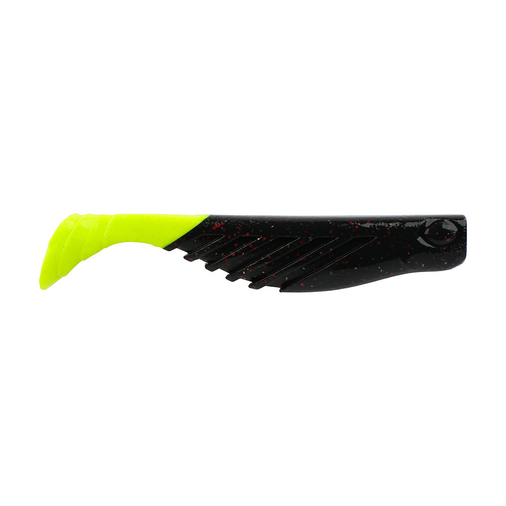 Berkley Gulp!® Saltwater Ripple Mullet - 4" - Morning Glory/Chartreuse GSRM4-MG