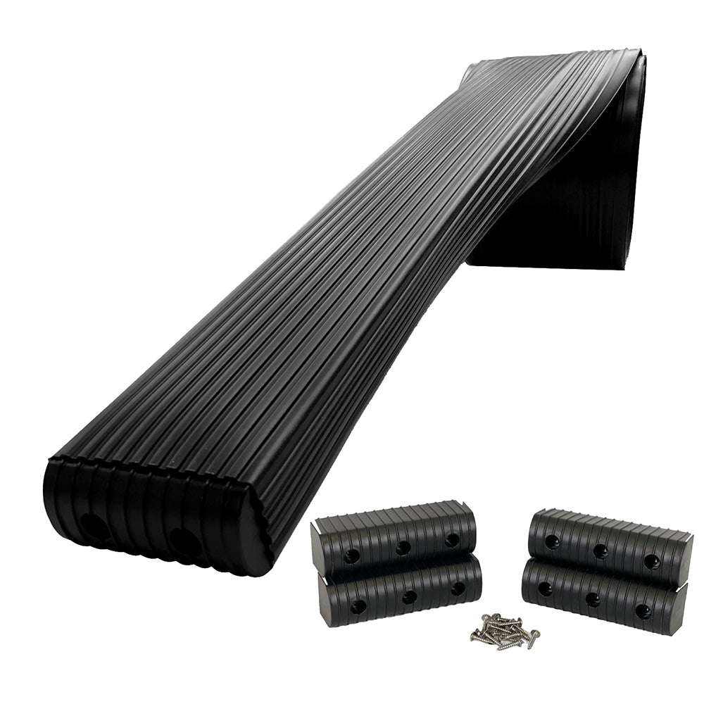 Caliber BunkWrap Kit - Black 16' x 2" x 6" Roll + 4 Caps + HRDW Roll + 4 Endcaps & Stainless Steel Hardware