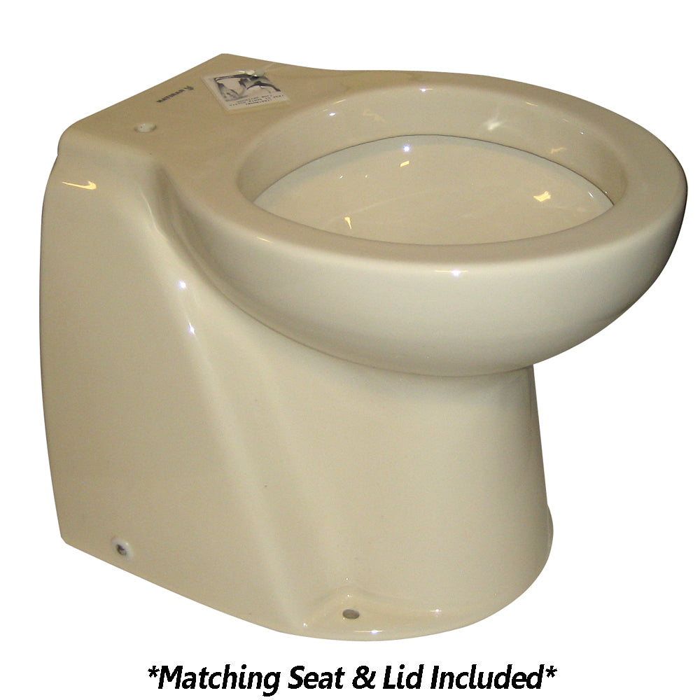 Raritan Atlantes Freedom® w/Vortex-Vac - Household Style - Bone - Remote Intake Pump - Momentary Handle - 12v