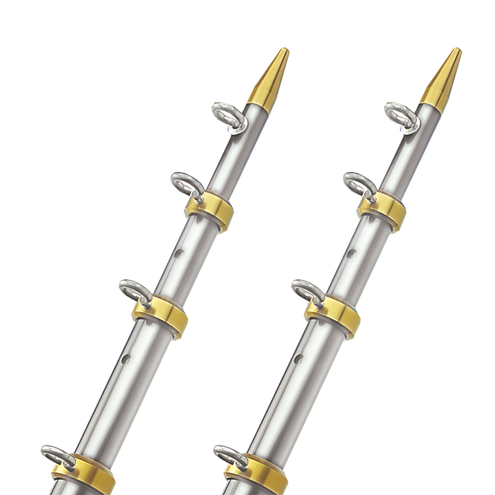 TACO 18' Telescopic Outrigger Poles HD 1-½" - Silver/Gold