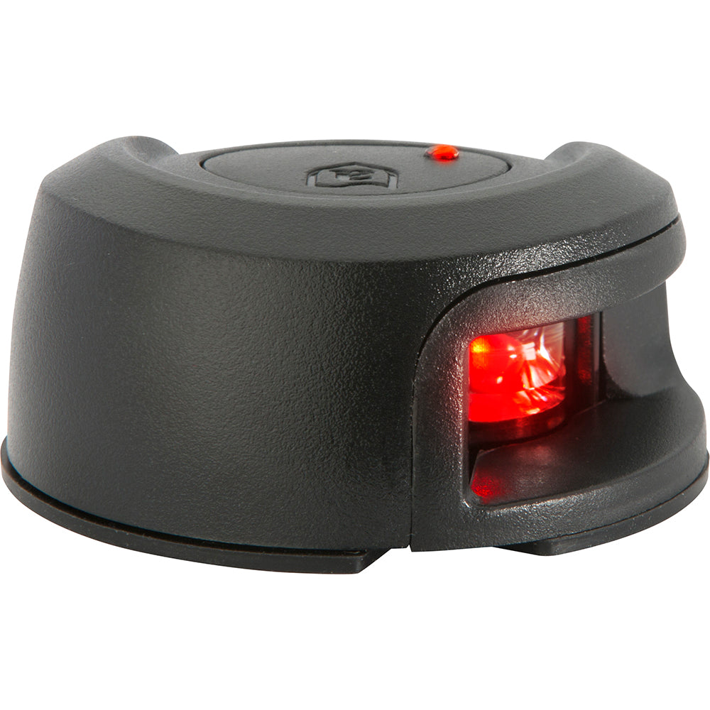 Attwood LightArmor Deck Mount Navigation Light Black Composite Port red 2NM NV2012PBR7