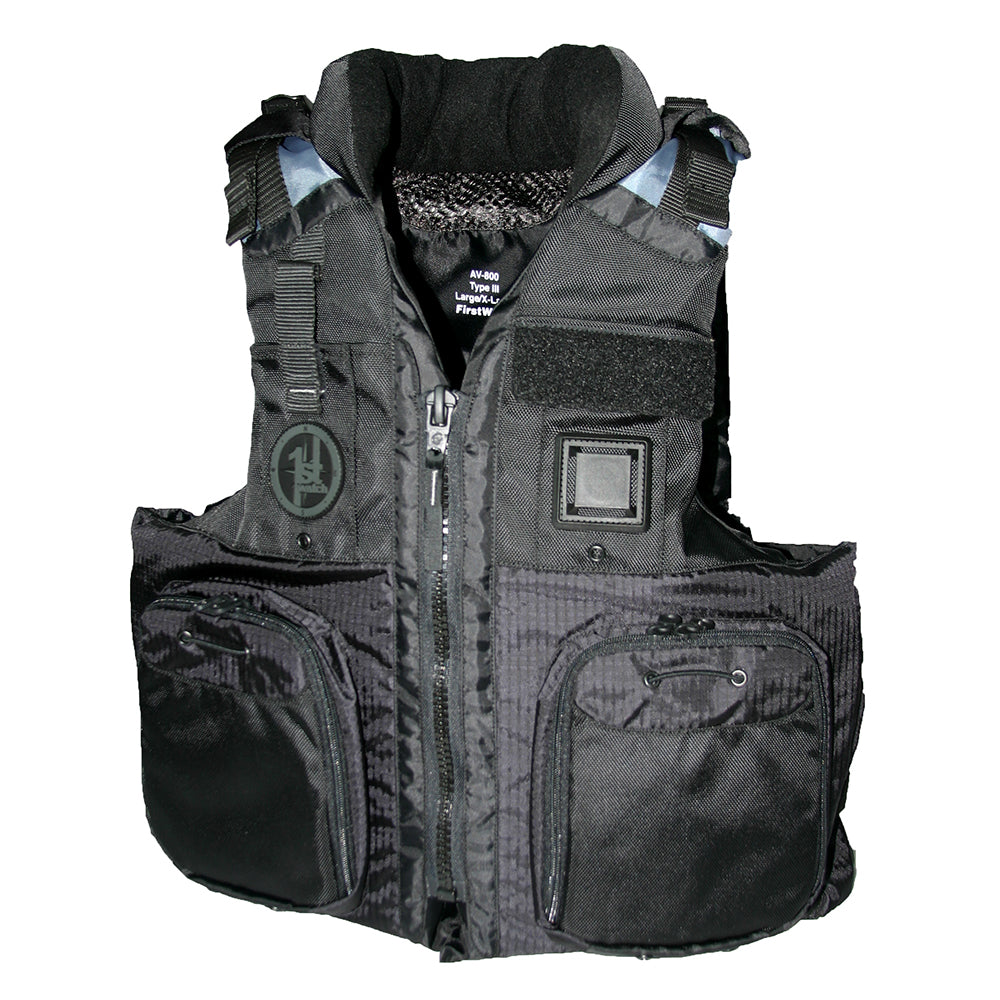 First Watch AV800 Four Pocket Flotation Vest Black XXL to 3XL AV800BK2XL3XL