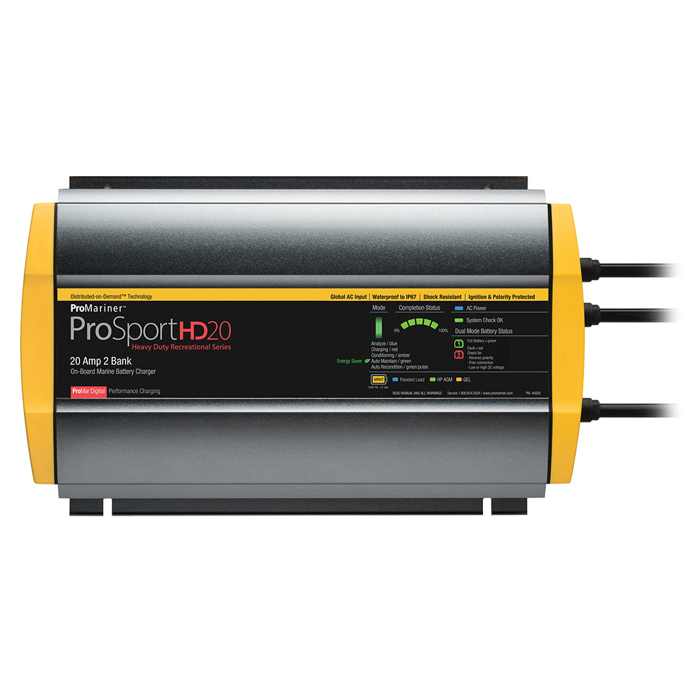 ProMariner ProSportHD 20 Gen 4 20 Amp 2 Bank Battery Charger 44020