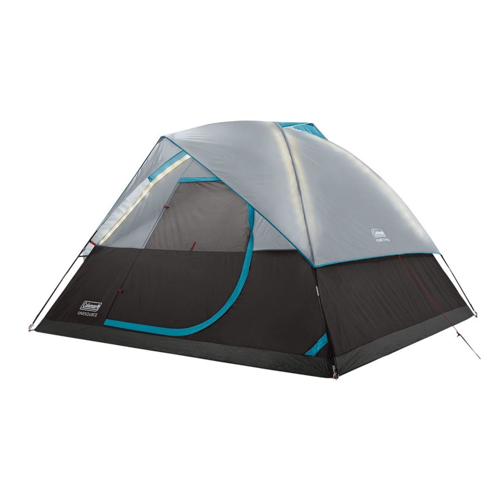 Coleman OneSource Rechargeable 4Person Camping Dome Tent wAirflow System LED Lighting 2000035457