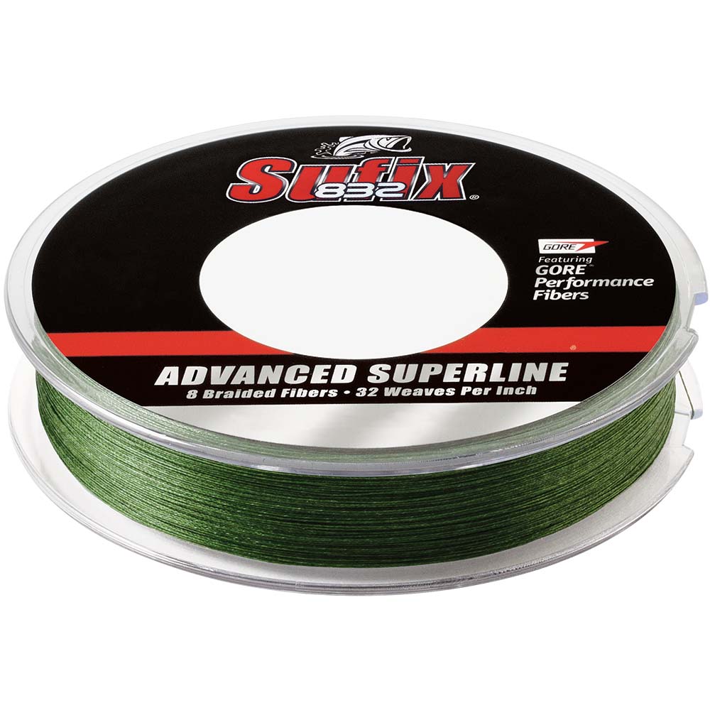 Sufix 832 Advanced Superline Braid 8lb LowVis Green 150 yds 660008G
