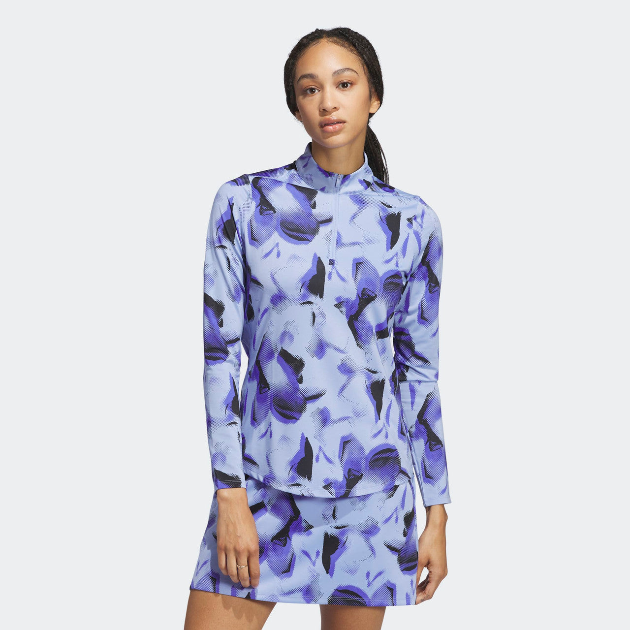 Adidas Ultimate365 Blue Spark Printed Quarter Zip