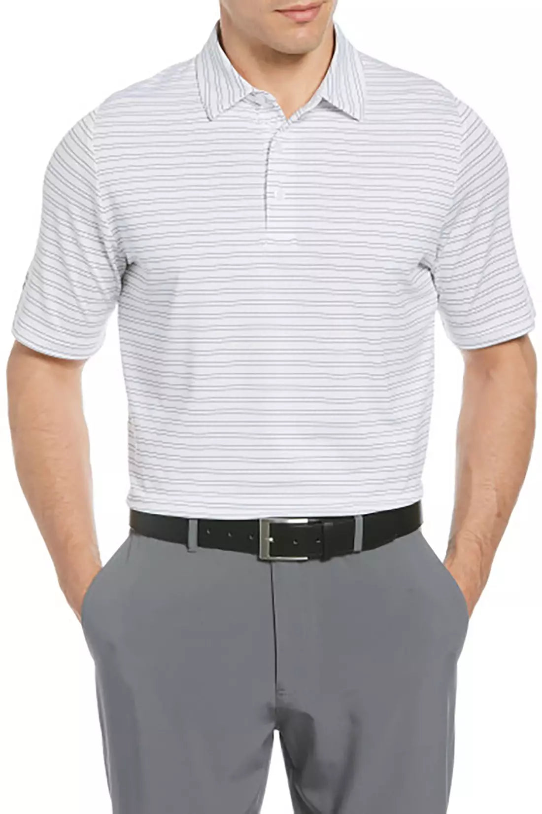 Callaway Men's Fine Line Ventilated Stripe Golf Polo