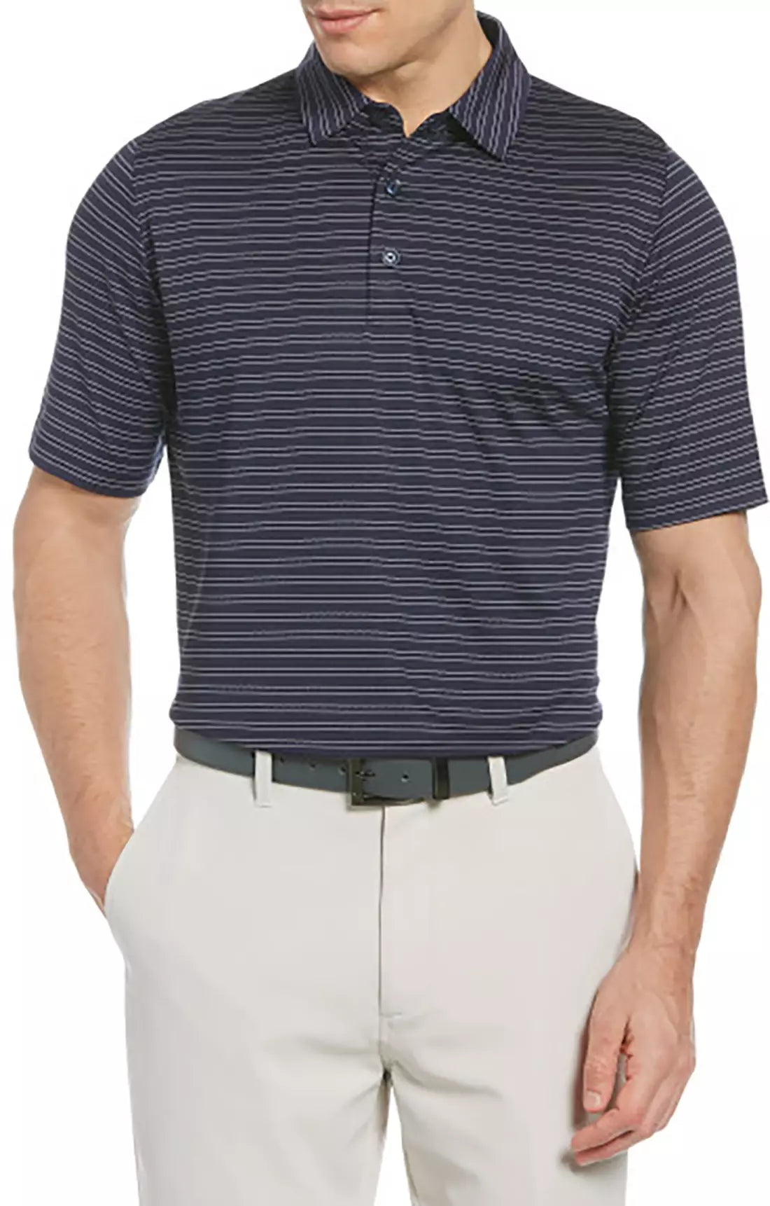 Callaway Men's Fine Line Ventilated Stripe Golf Polo