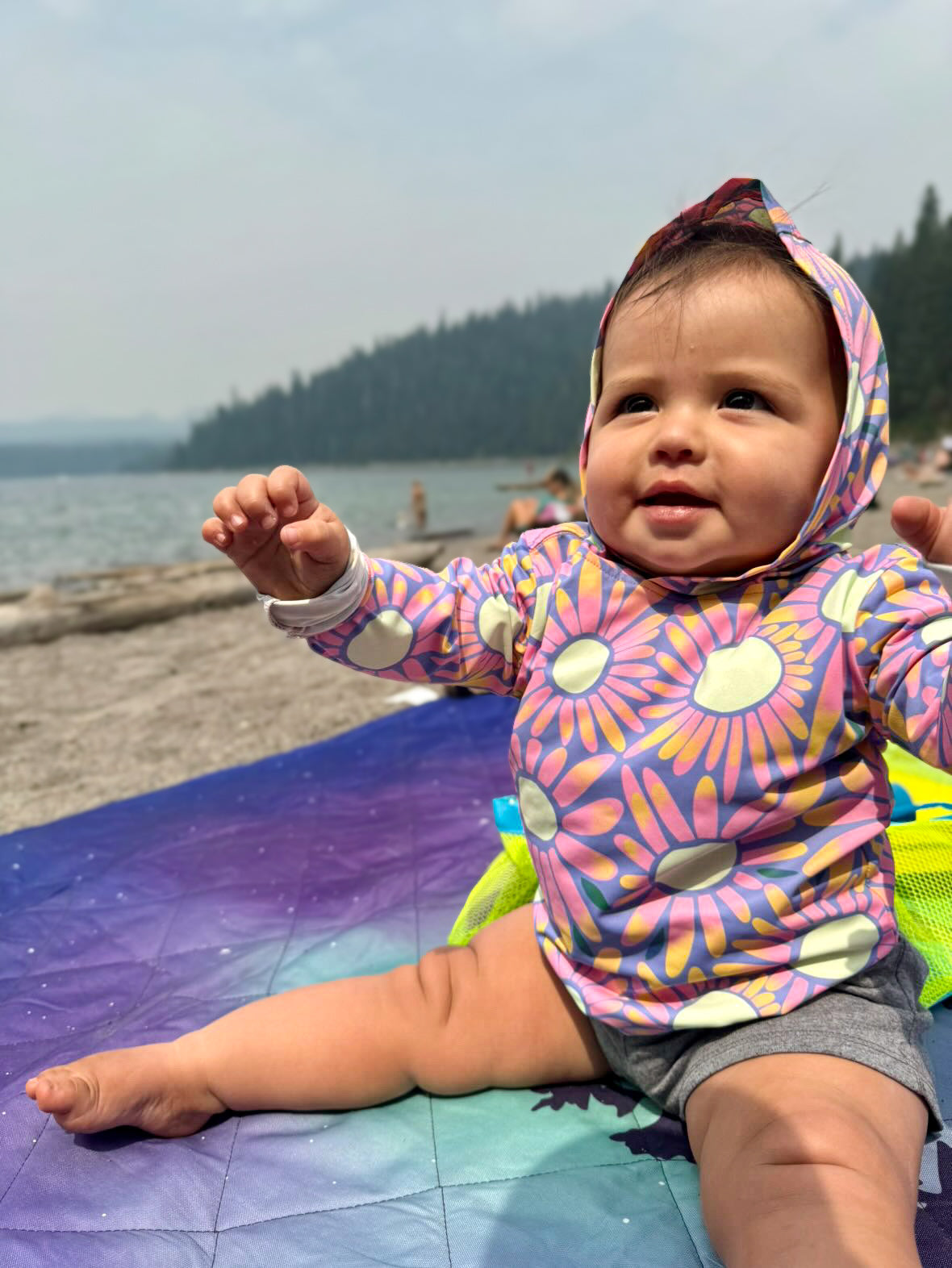 Alpine Daisy UPF 50 Kid's Sun Hoodie