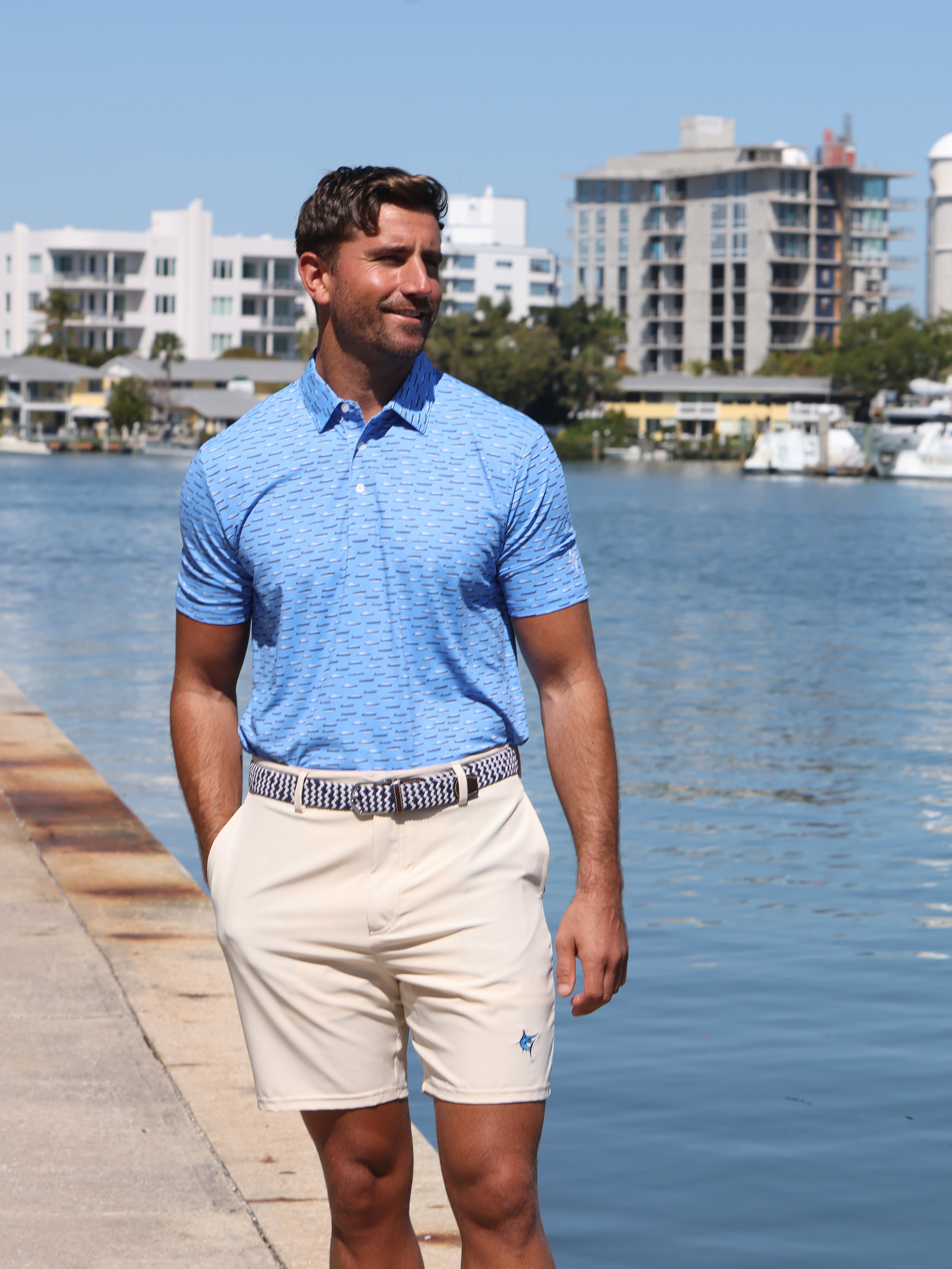 Boat Print Polo