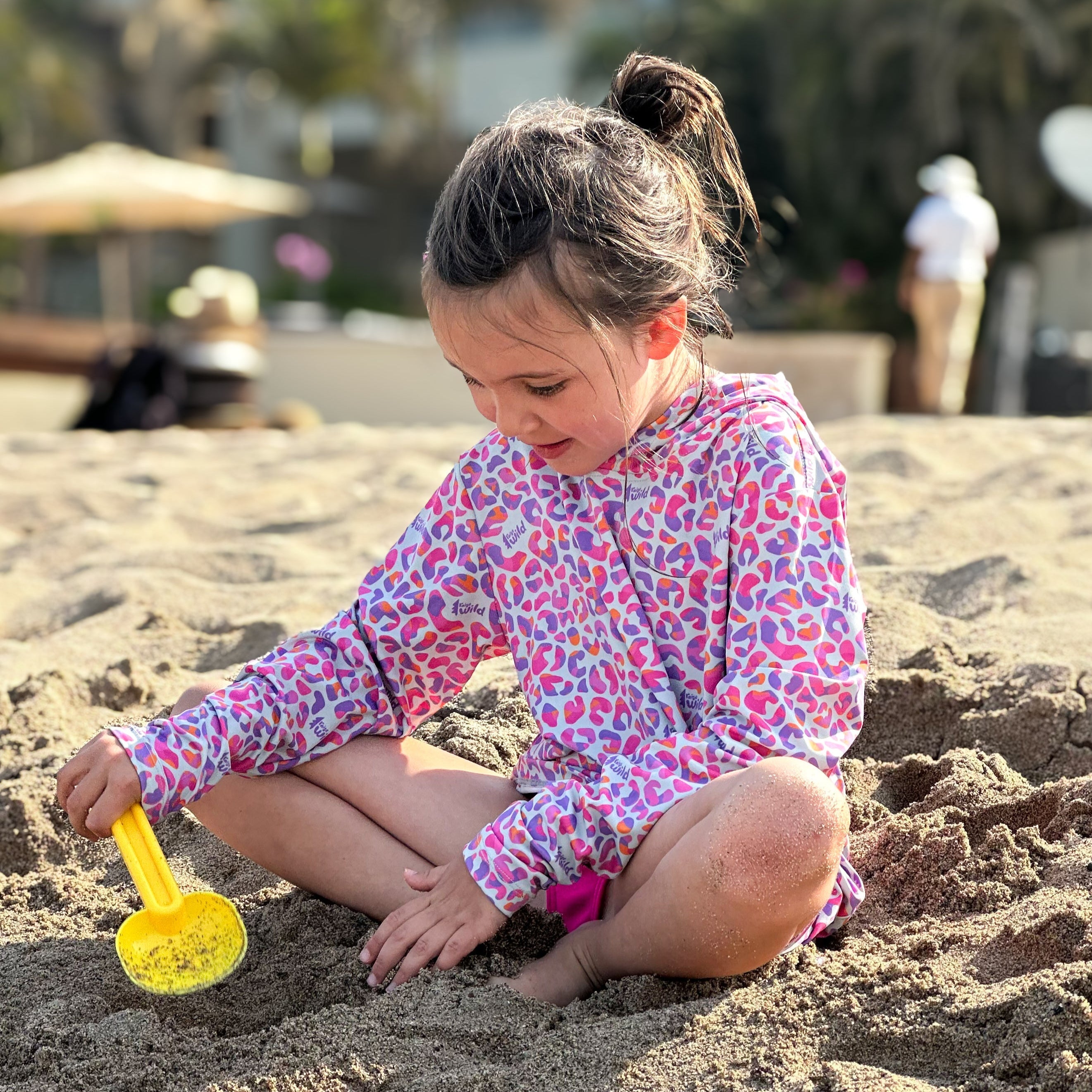 Wildberry Leopard UPF 50 Kid's Sun Hoodie