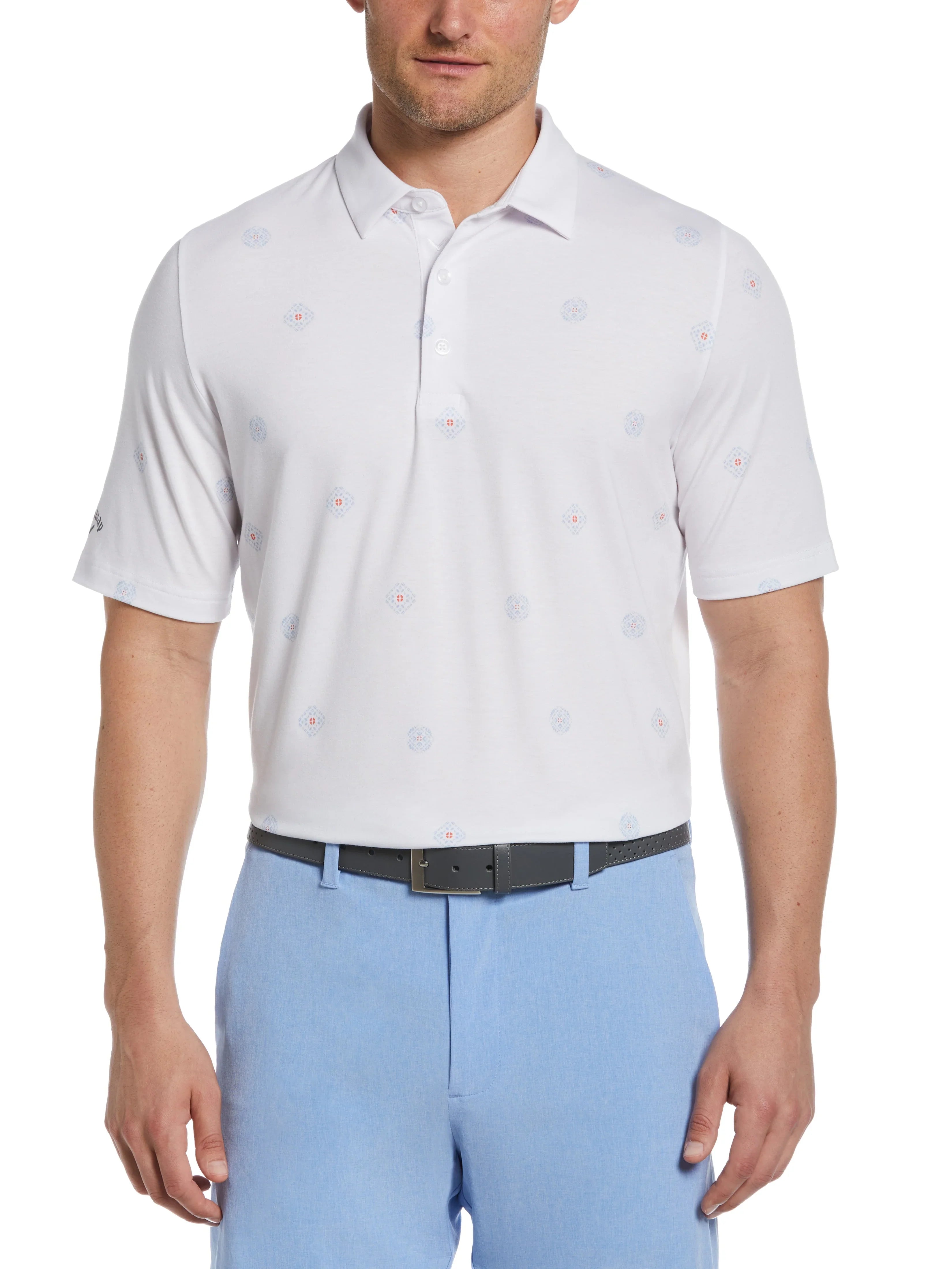 Mens Foulard Print Golf Polo