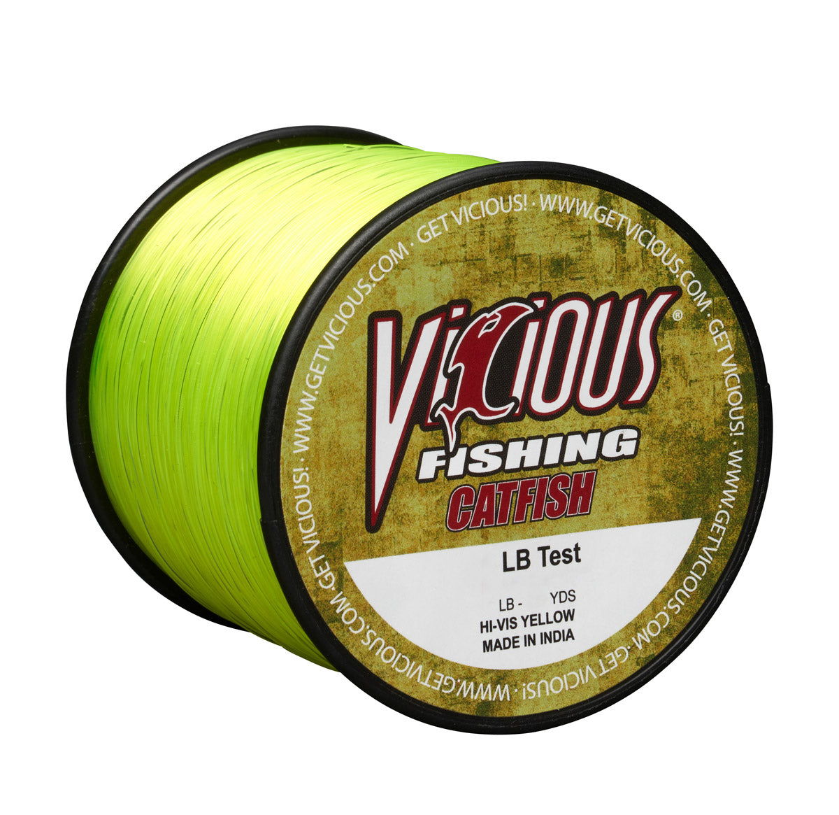Vicious Catfish Hi-Vis Yellow Mono - 40 Lb Test - Keep Casting Fishing & Outdoors
