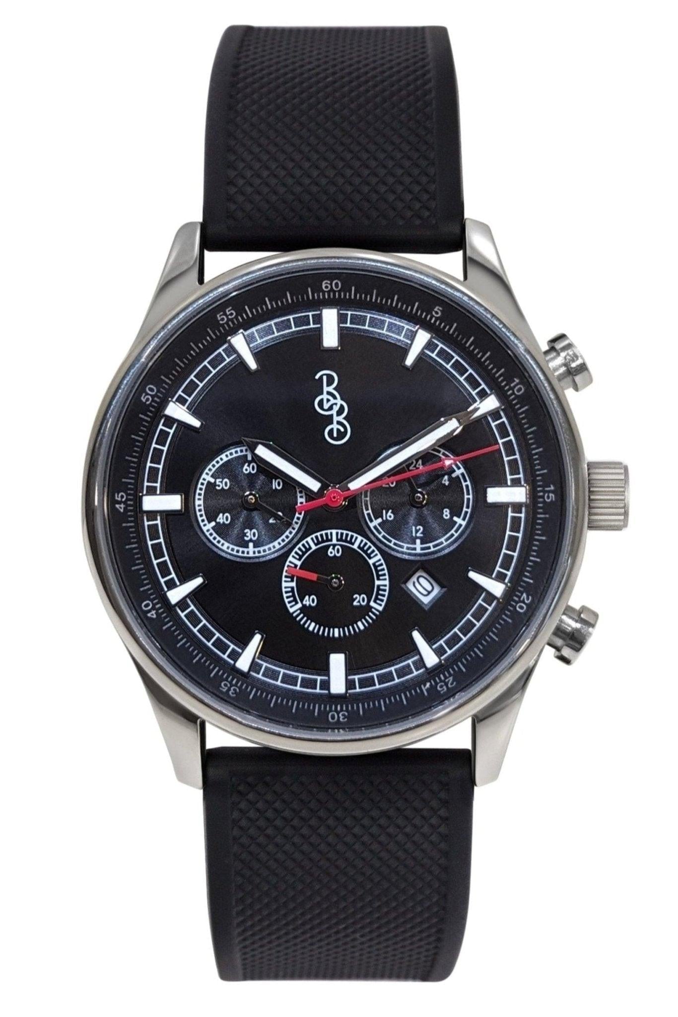 Black Sport Chronograph - Keep Casting Fishing & Outdoors