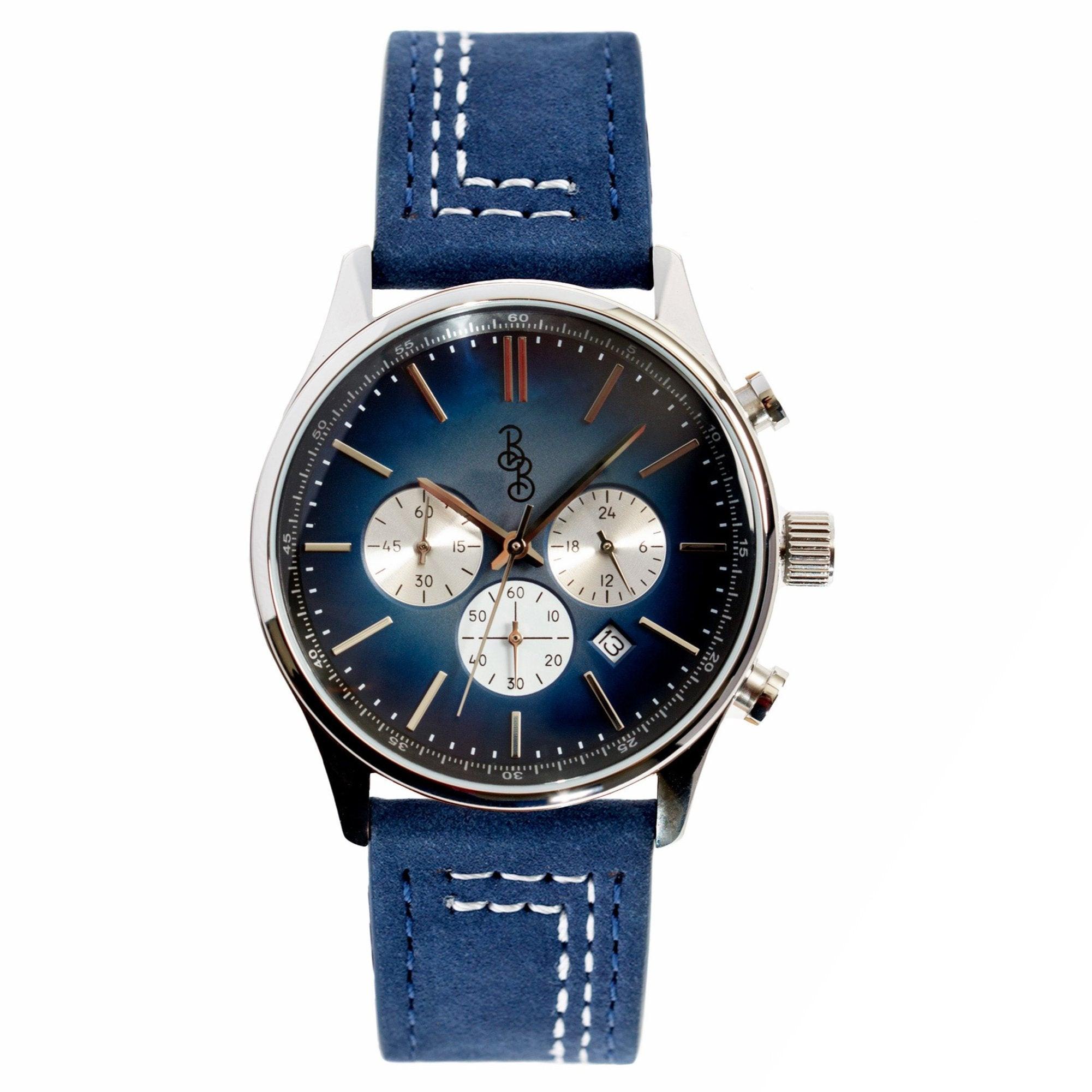 Blue Retro Chronograph - Keep Casting Fishing & Outdoors