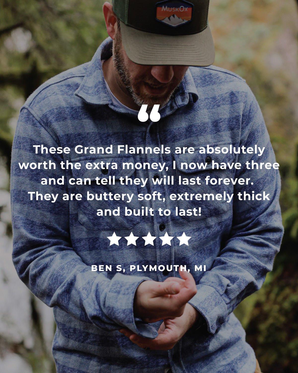 Grand Flannel, Checkered Blue - Keep Casting Fishing & Outdoors