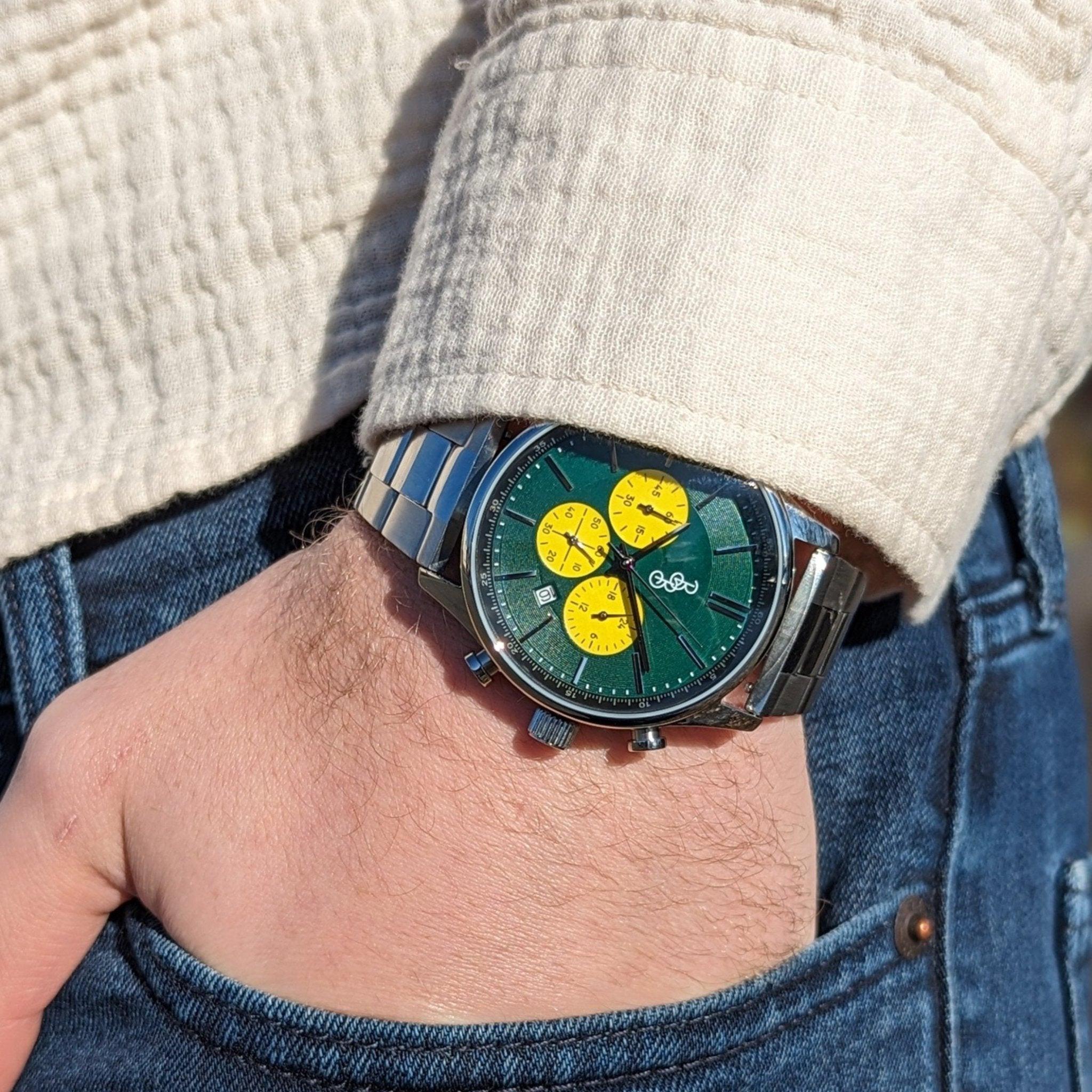 Green and Yellow Chronograph - Keep Casting Fishing & Outdoors