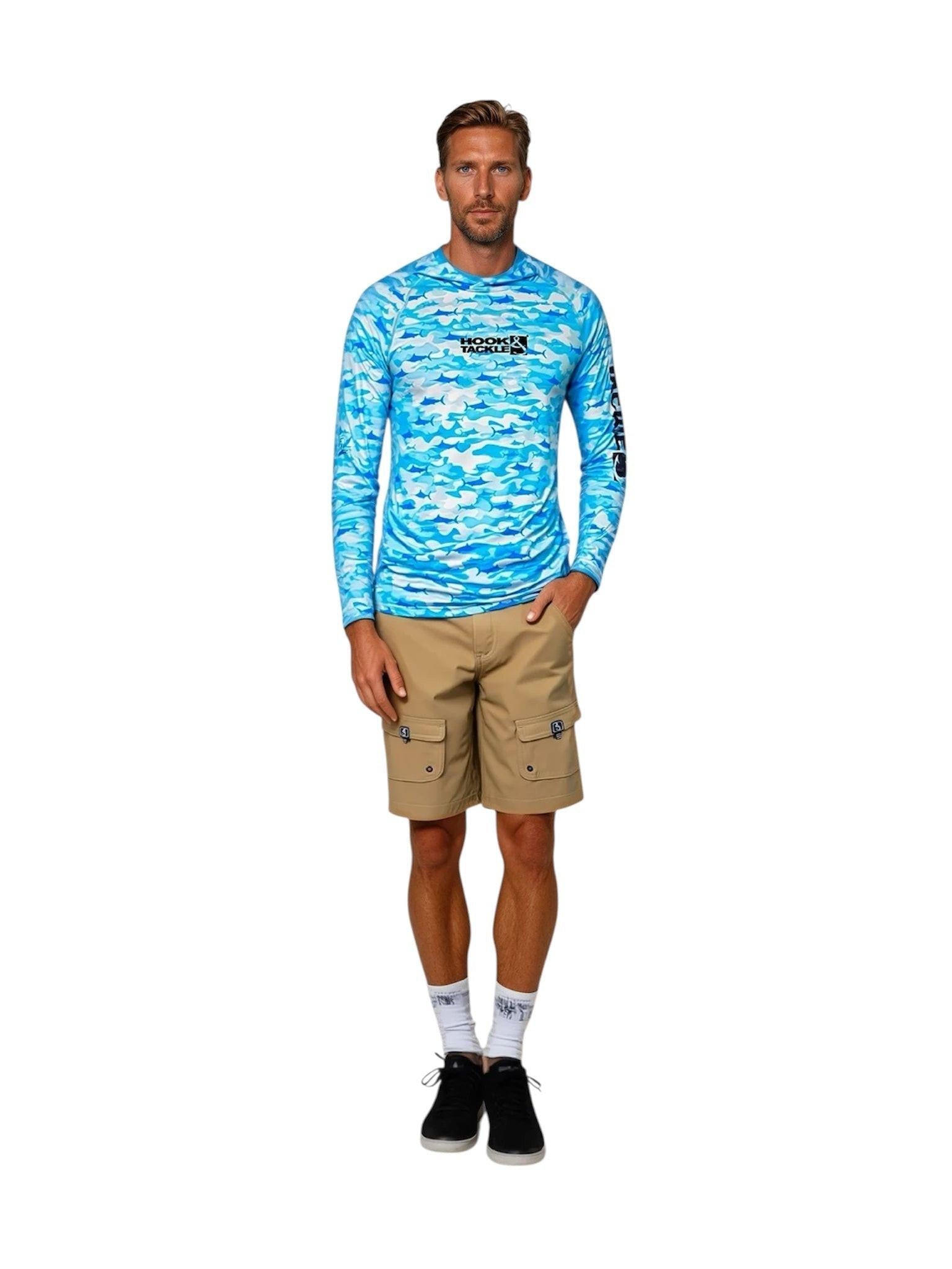 Men's Camo Billfish UV Fishing Hoodie - Keep Casting Fishing & Outdoors