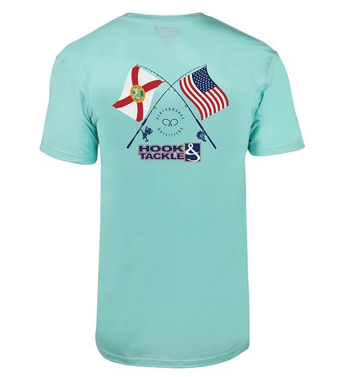 Men's Flamerica Premium T-Shirt - Keep Casting Fishing & Outdoors