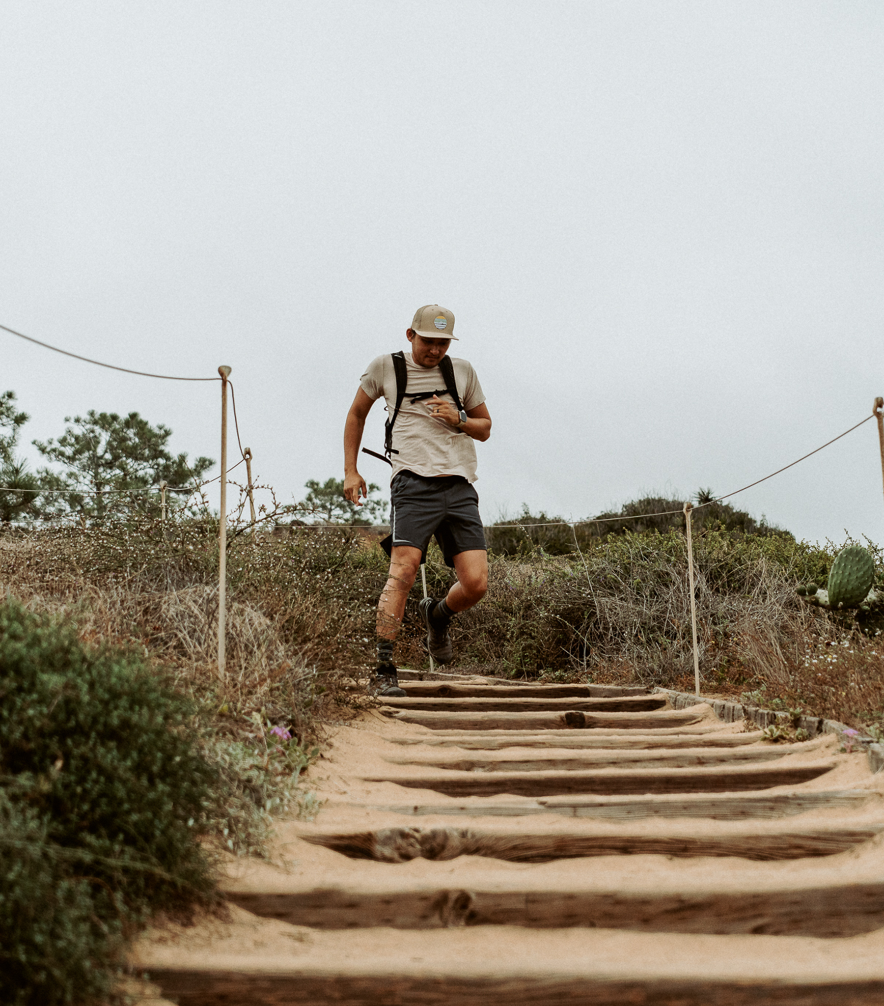 Bamboo Swift Curve-Hem T-Shirt - Sandstone