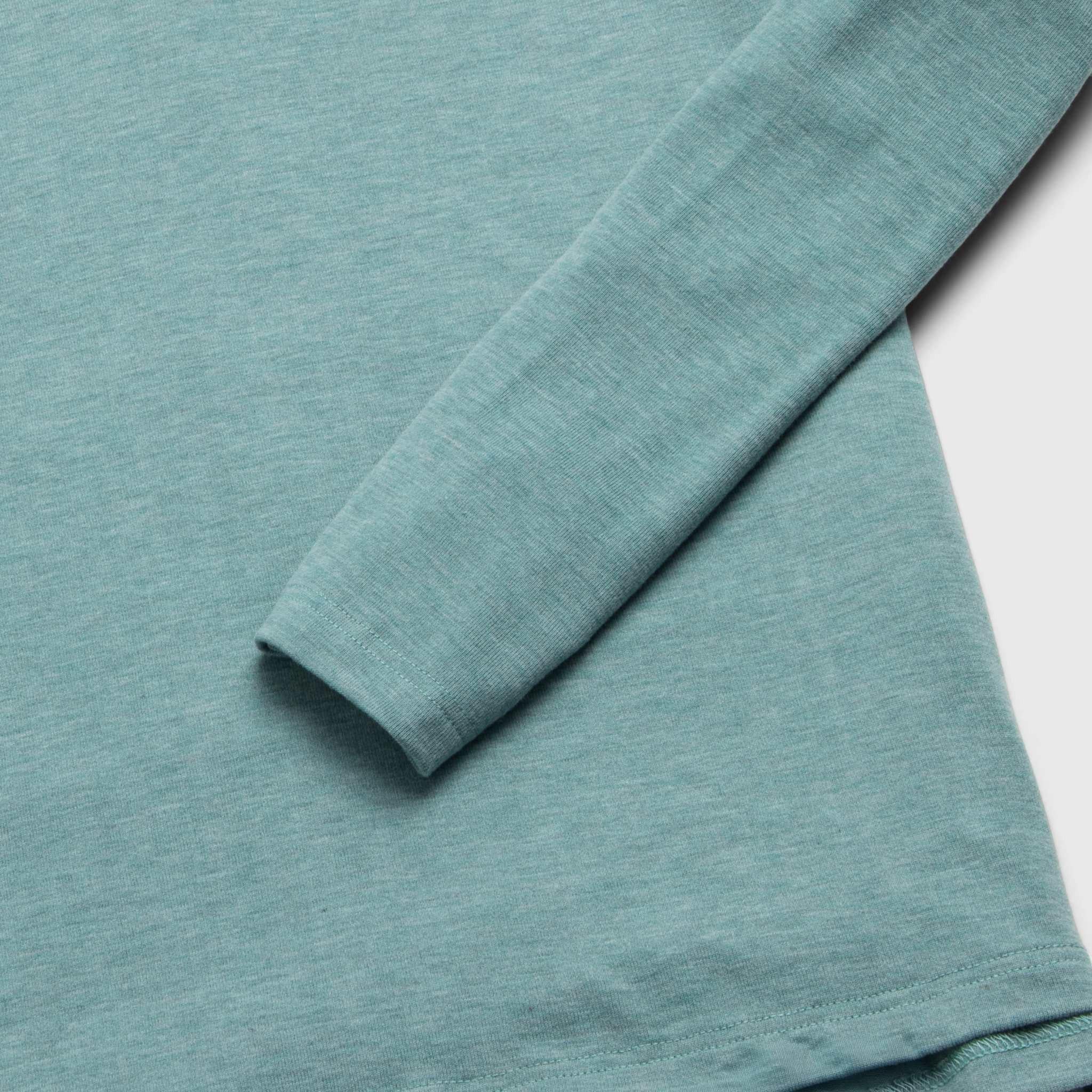 Sean Ultra Soft Classic Henley - Aqua Heather - Keep Casting Fishing & Outdoors