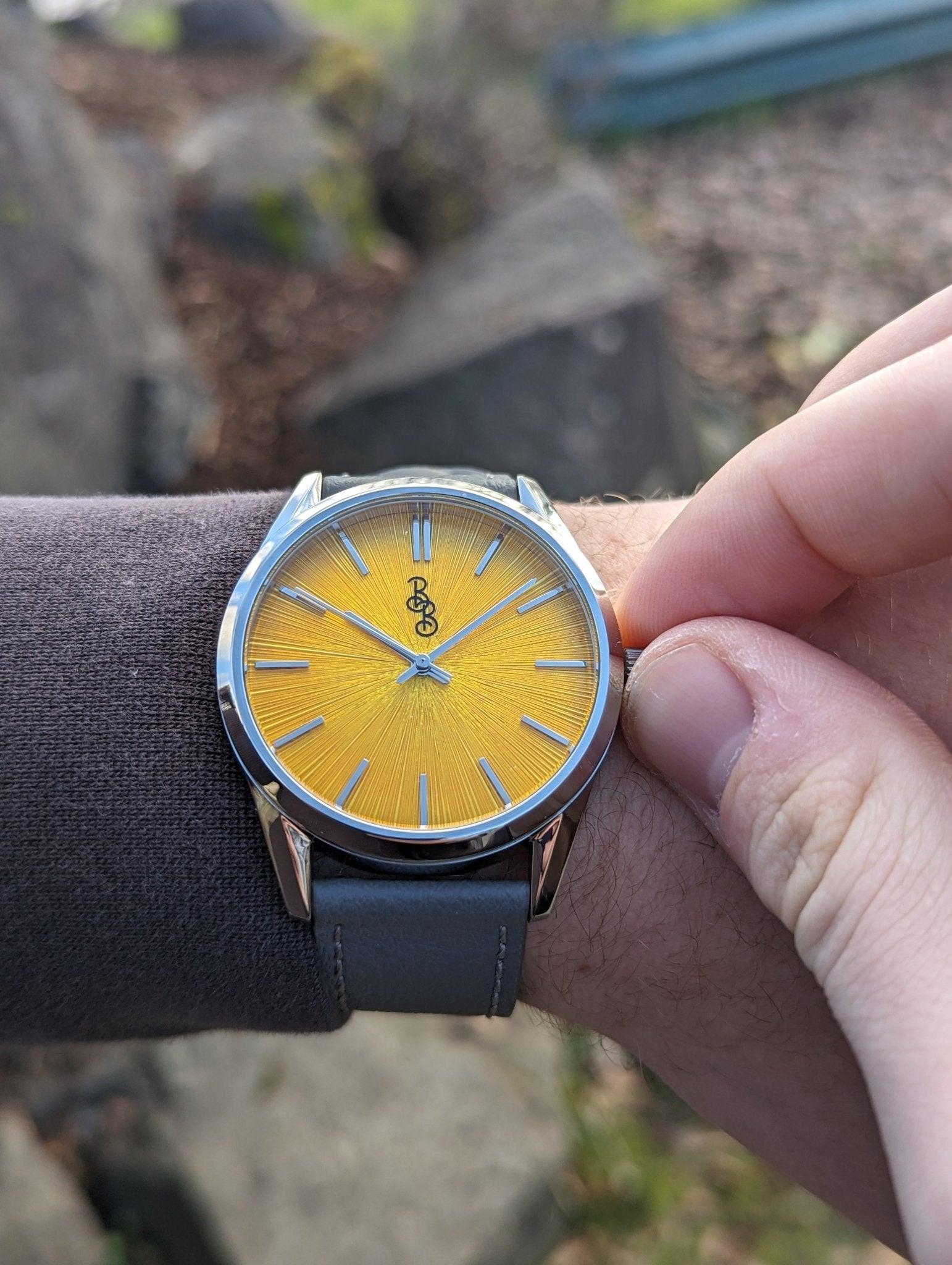 Yellow Sunburst Watch - Keep Casting Fishing & Outdoors