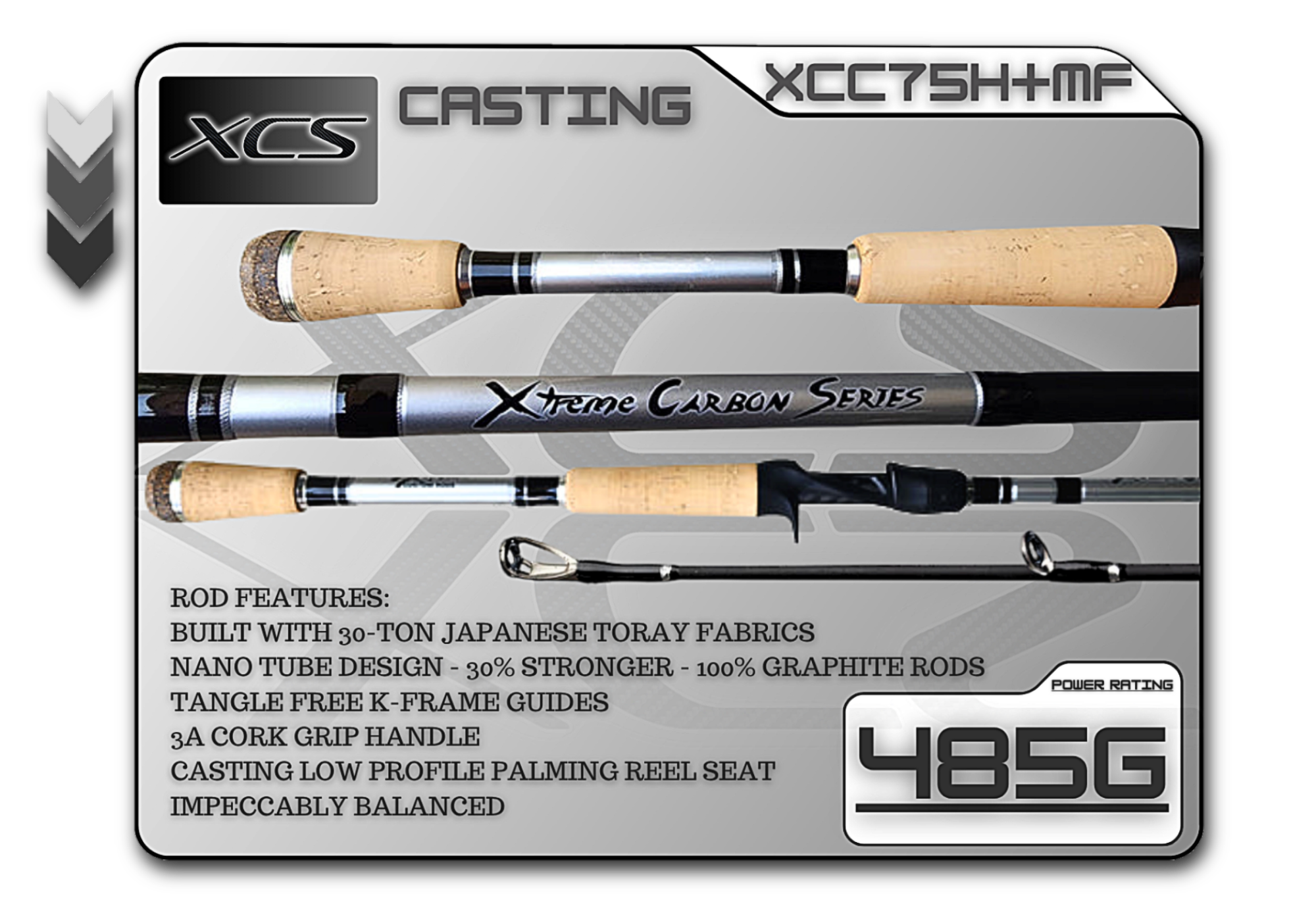 XCC75H+MF (485G) 7'5" Heavy Plus Mod Fast - Keep Casting Fishing & Outdoors