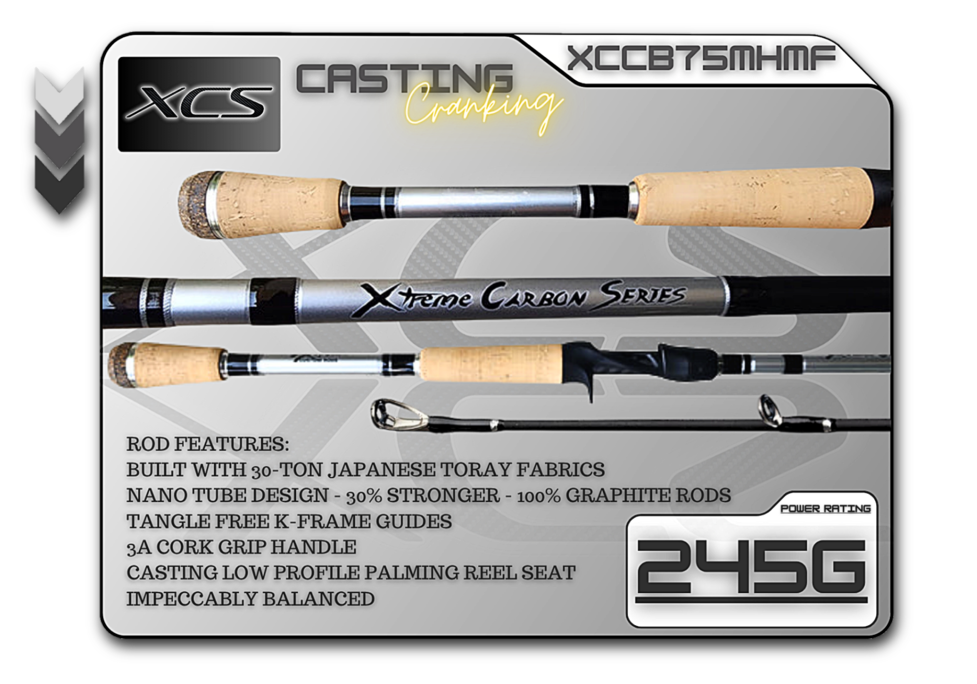XCCB75MHMF (245G) 7'5" Medium Heavy Mod-Fast **Cranking** - Keep Casting Fishing & Outdoors