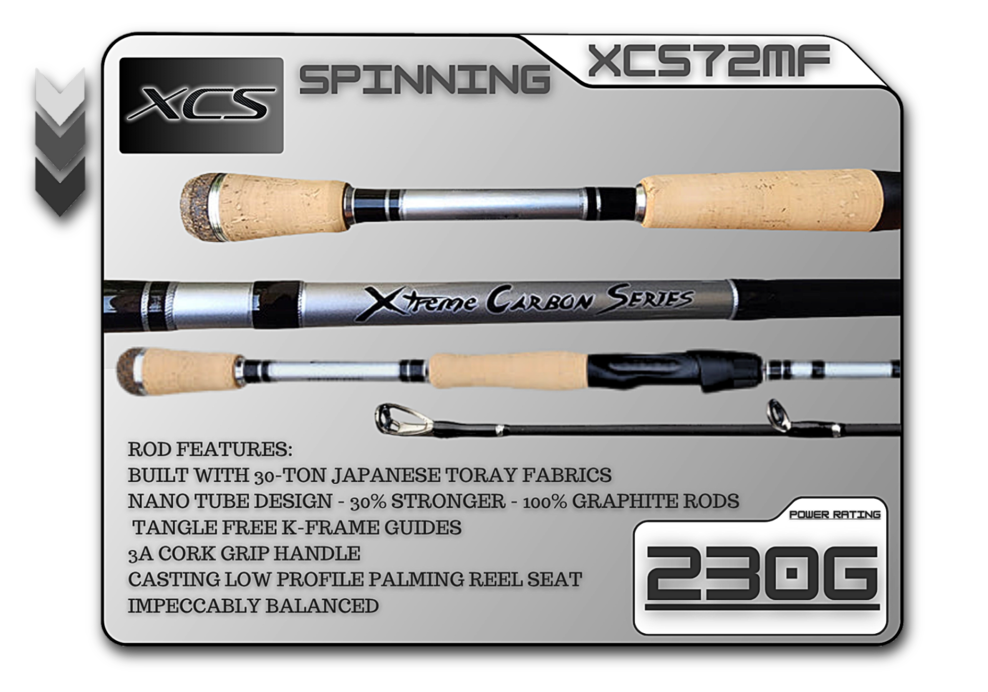 XCS72MF (230g) 7'2" Medium Fast Spinning - Keep Casting Fishing & Outdoors