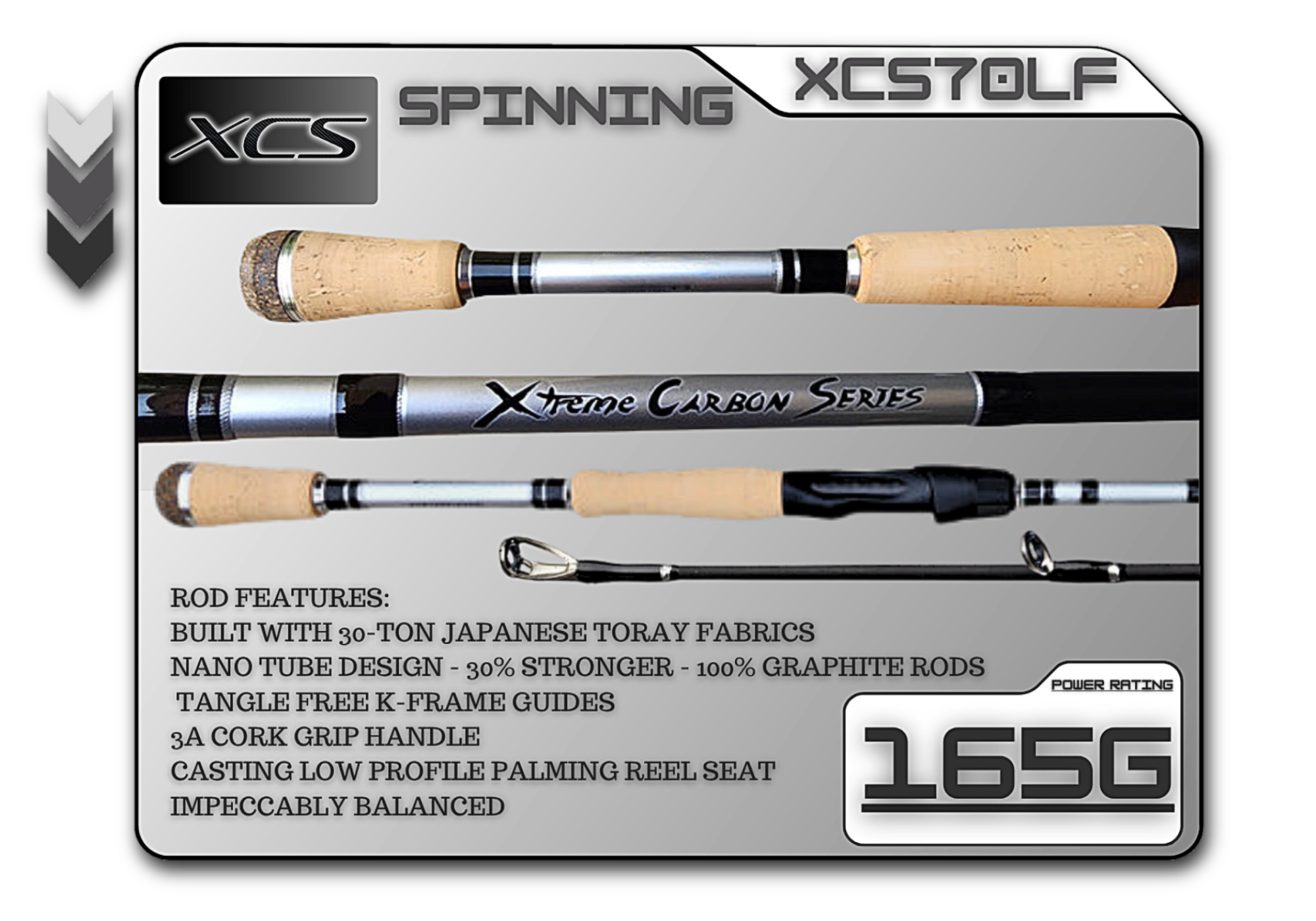 XCS70LF (165g) 7'0" Light Fast Spinning - Keep Casting Fishing & Outdoors