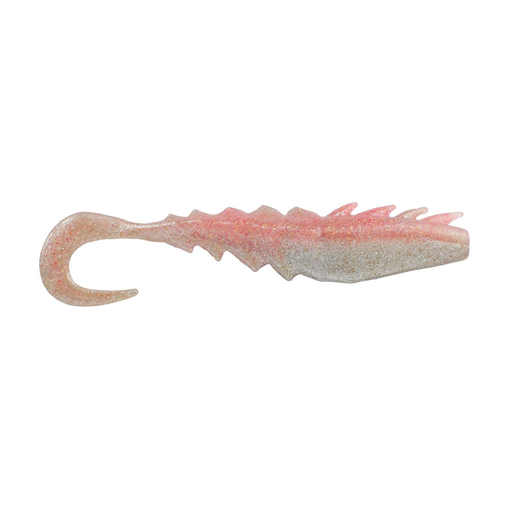 Berkley Gulp!&reg; Saltwater Nemesis Prawn Curl Tail - 5" - Flamingo Chrome