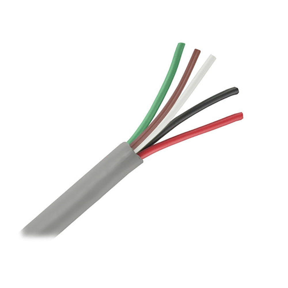 Pacer Unshielded 5 Conductor Cable - 25' - 18/5 AWG - Green, Brown, White, Black, &amp; Red