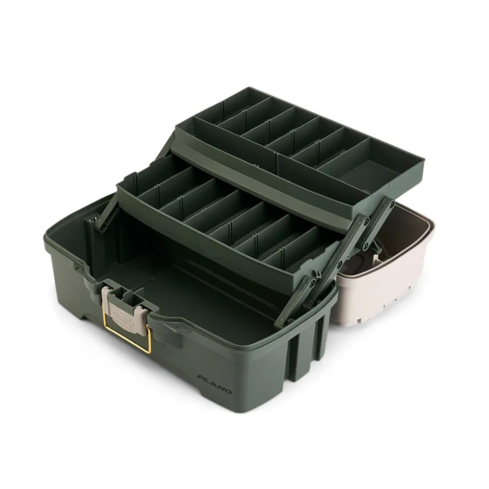 Plano TwoTray Tackle Box  GreenTan P000404