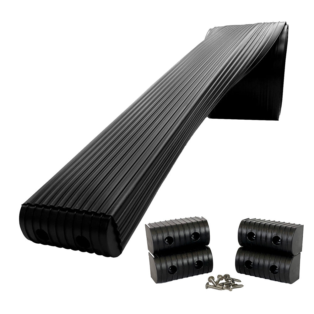 Caliber BunkWrap Kit - Black 16' x 2" x 4" Roll + 4 Caps + HRDW Roll + 4 Endcaps &amp; Stainless Steel Hardware