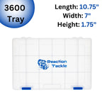 Reaction Tackle Basic Tackle Tray- Affordable, Lightweight Design with 2 Secure Clips - Keep Casting Fishing & Outdoors