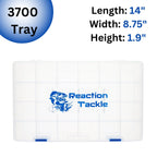 Reaction Tackle Basic Tackle Tray- Affordable, Lightweight Design with 2 Secure Clips - Keep Casting Fishing & Outdoors