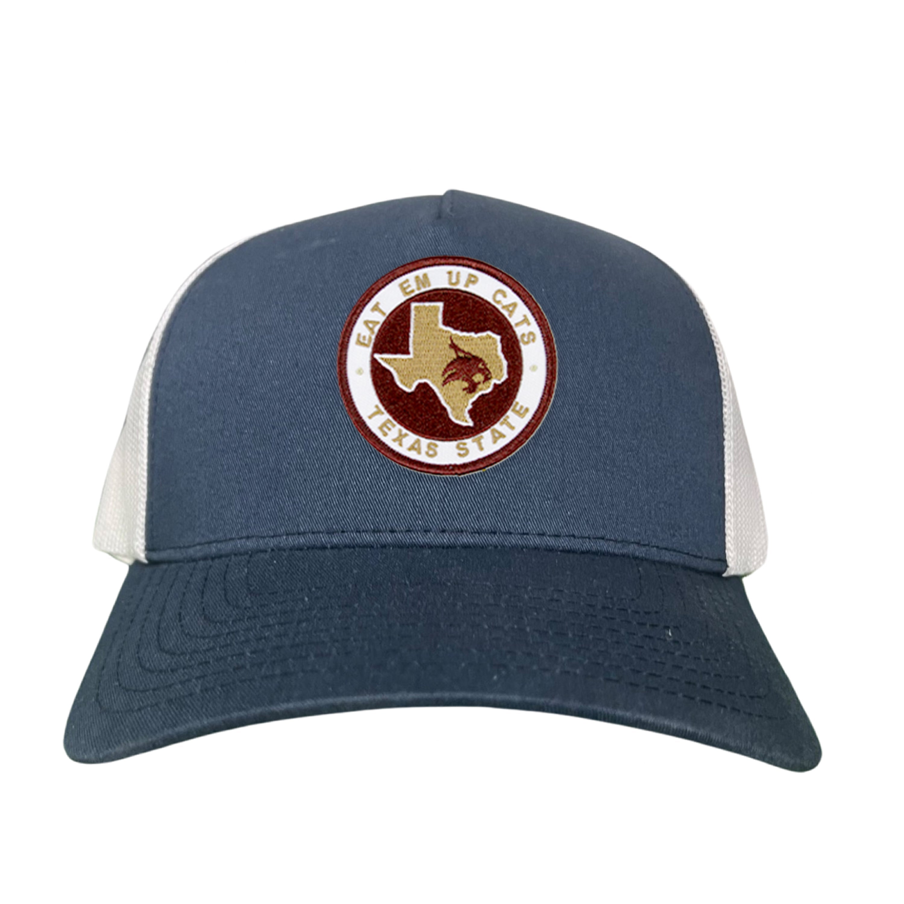 Texas State Eat Em Up Cats State of Texas Supercat Circle Patch / Hats / 097 / TXST018