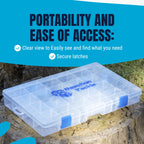 Reaction Tackle Basic Tackle Tray- Affordable, Lightweight Design with 2 Secure Clips - Keep Casting Fishing & Outdoors
