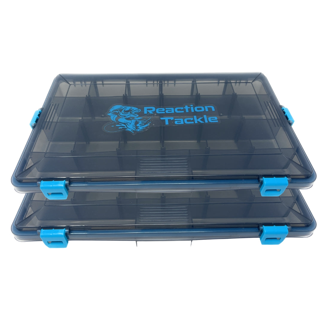 Reaction Tackle Standard Tackle Tray- Sturdy and Waterproof with 4 Reliable Clips - Keep Casting Fishing & Outdoors