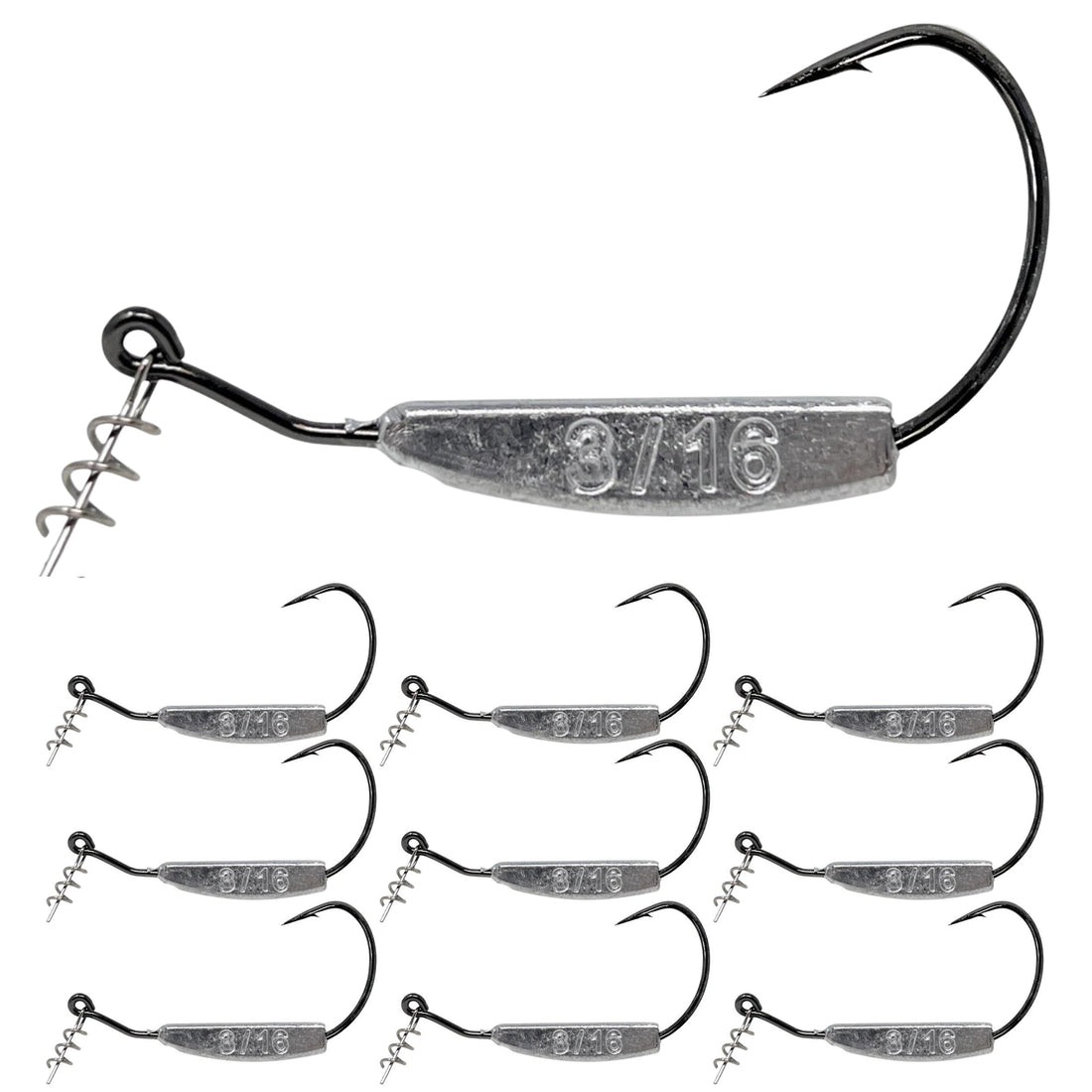 Reaction Tackle Lead Weighted Swimbait Hooks (10-PACK) - Keep Casting Fishing & Outdoors