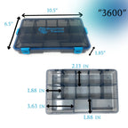 Reaction Tackle Standard Tackle Tray- Sturdy and Waterproof with 4 Reliable Clips - Keep Casting Fishing & Outdoors