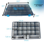 Reaction Tackle Standard Tackle Tray- Sturdy and Waterproof with 4 Reliable Clips - Keep Casting Fishing & Outdoors