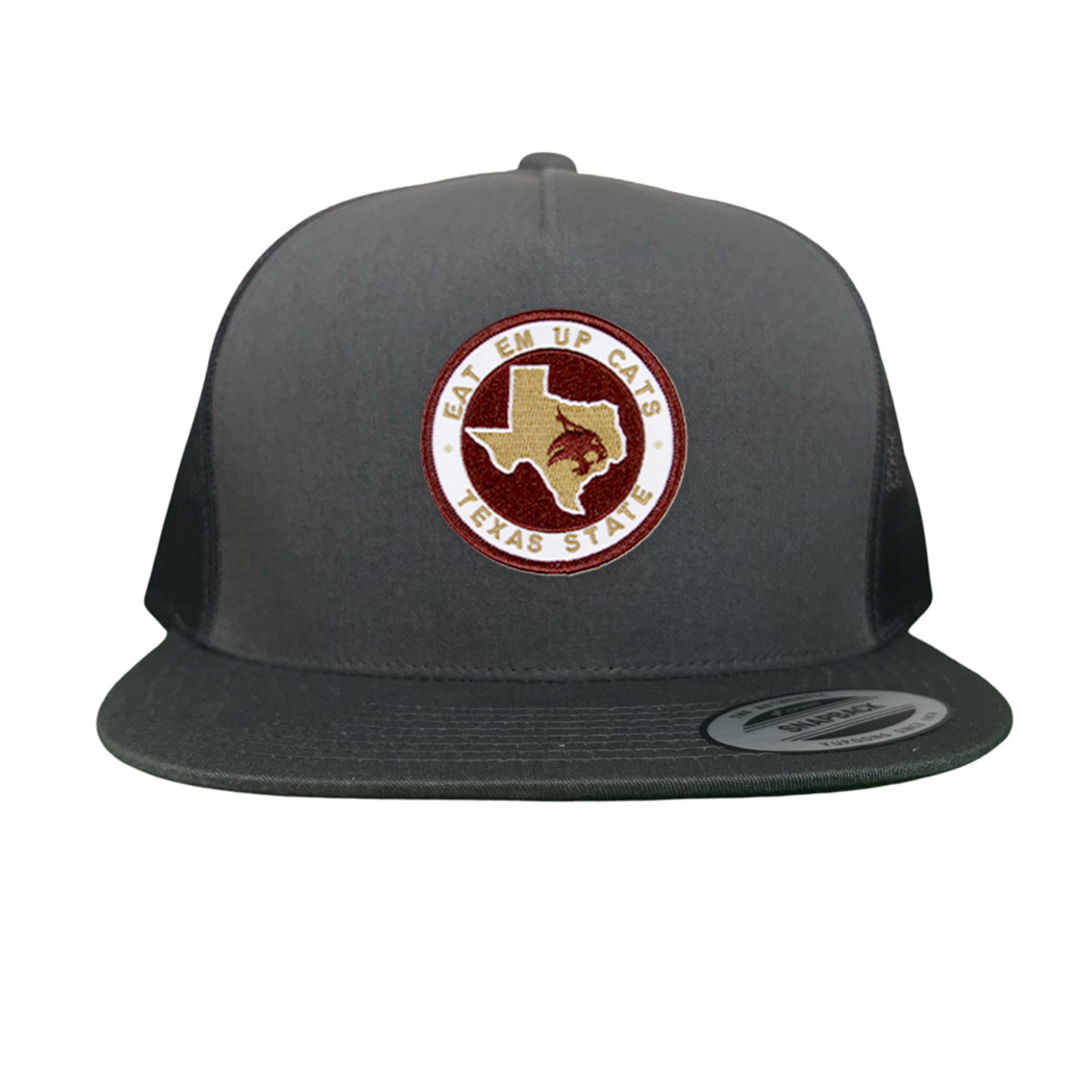 Texas State Eat Em Up Cats State of Texas Supercat Circle Patch / Hats / 097 / TXST018