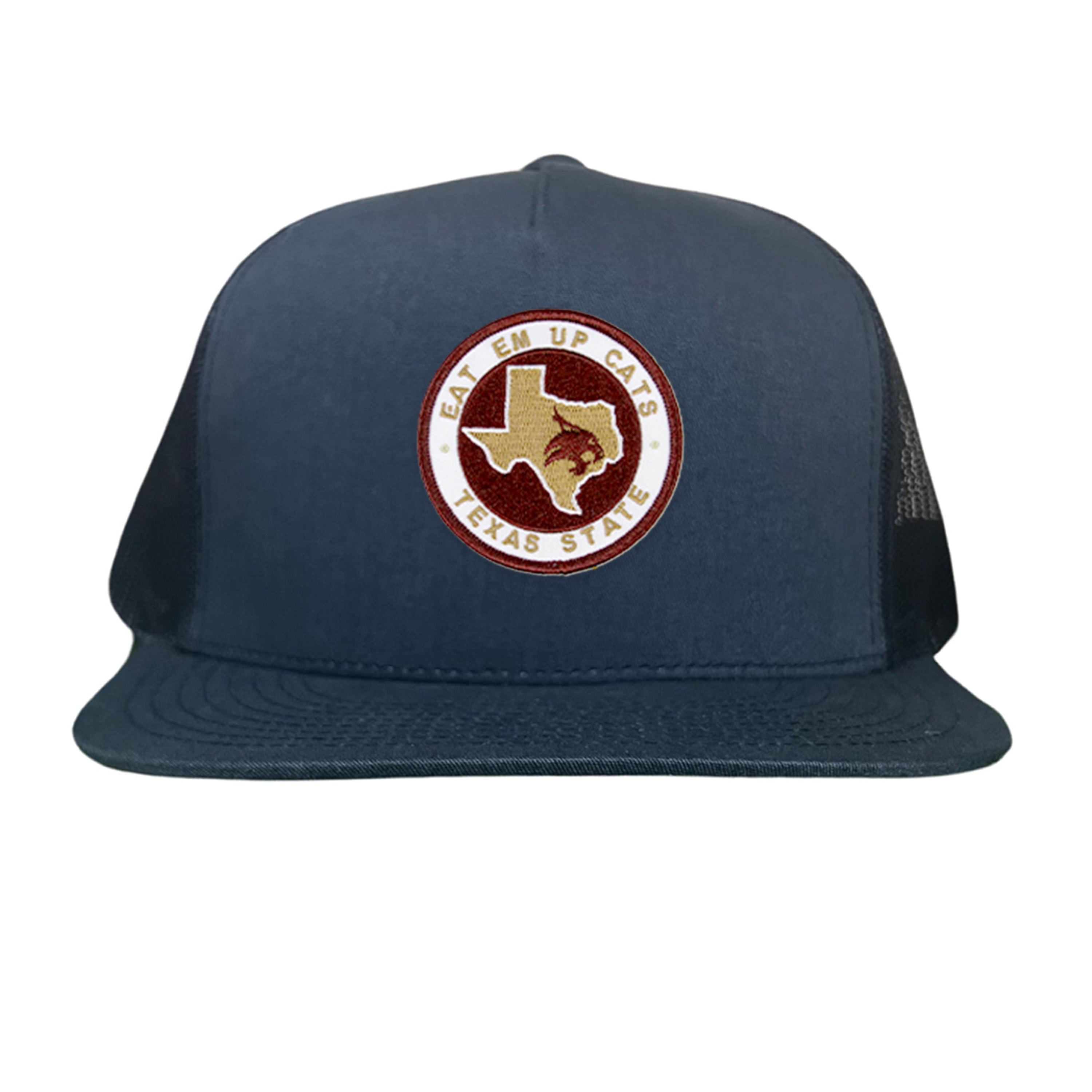 Texas State Eat Em Up Cats State of Texas Supercat Circle Patch / Hats / 097 / TXST018