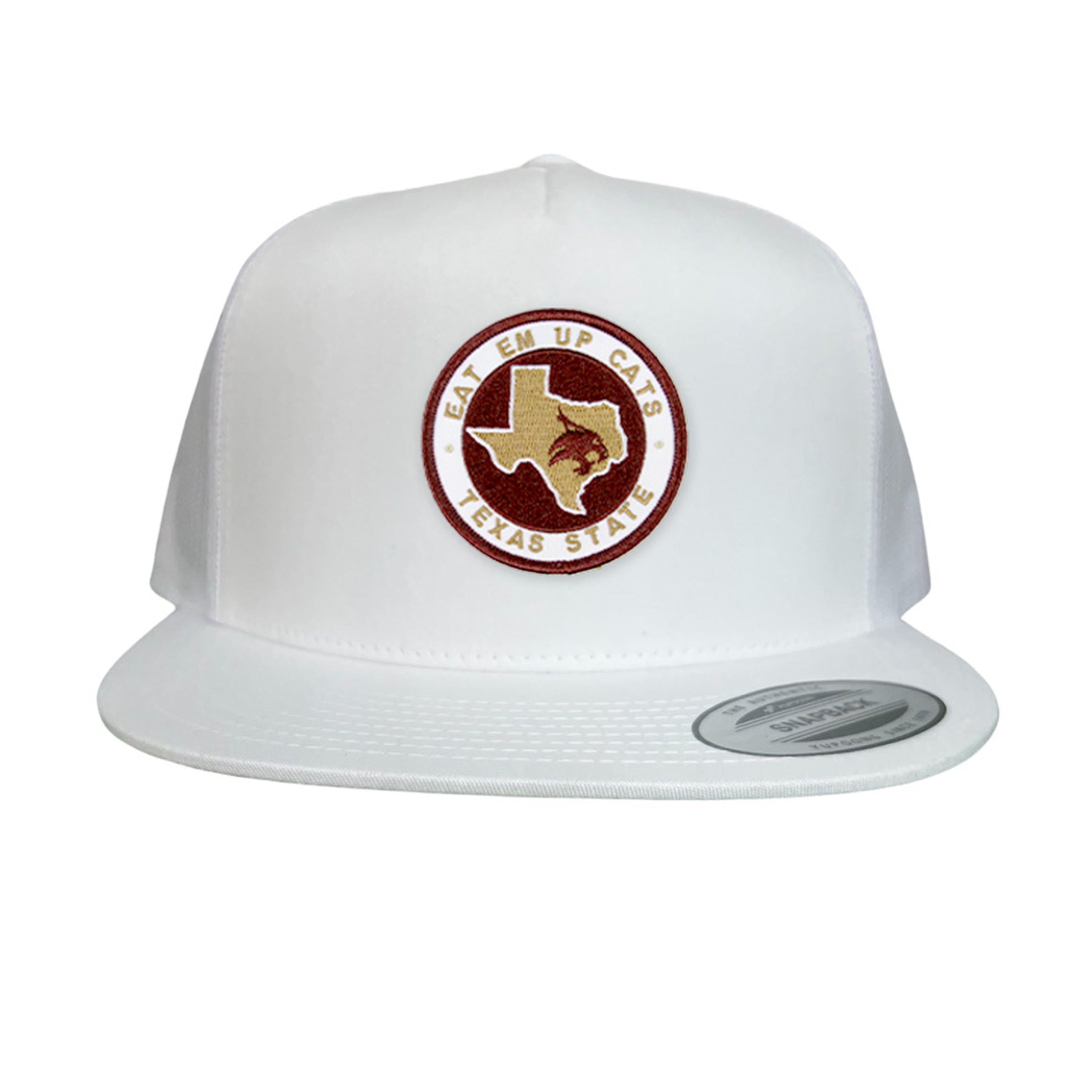 Texas State Eat Em Up Cats State of Texas Supercat Circle Patch / Hats / 097 / TXST018