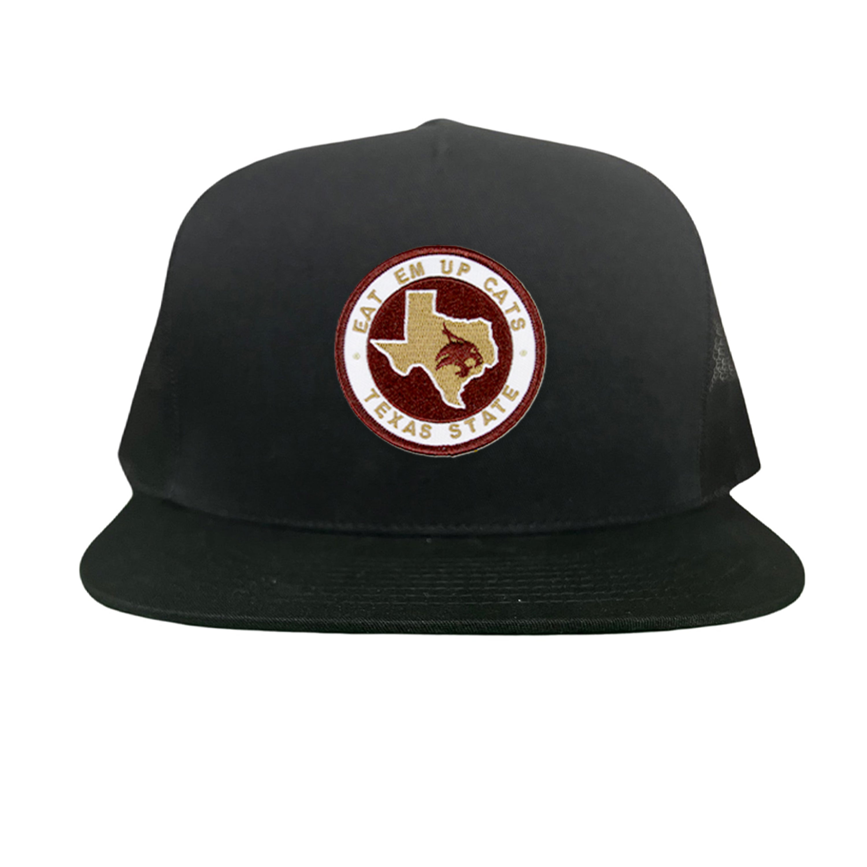 Texas State Eat Em Up Cats State of Texas Supercat Circle Patch / Hats / 097 / TXST018